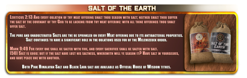 SALT OF THE EARTH - High Quality salts consisting of essential minerals